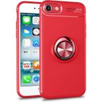 Apple iPhone 7 Kılıf Range Yüzüklü Silikon - Kırmızı - 1 - Renkli