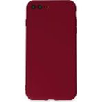 Apple iPhone 7 Plus Kılıf First Silikon - Bordo - 1 - Renkli