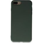 Apple iPhone 7 Plus Kılıf Nano Içi Kadife Silikon - Koyu Yeşil - 1 - Renkli