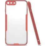 Apple iPhone 7 Plus Kılıf Platin Silikon - Pembe - 1 - Renkli