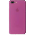 Apple iPhone 7 Plus Kılıf Pp Ultra Ince Kapak - Pembe - 1 - Renkli