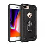 Apple İphone 7 Plus Kılıf Sofya Yüzüklü Silikon Kapak - Siyah