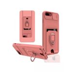 Apple İphone 7 Plus Kılıf Zuma Kartvizitli Yüzüklü Silikon - Pembe