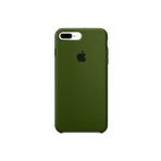 Apple iPhone 7 Plus Uyumlu Logolu Içi Kadife Altı Açık Lansman Çam Yeşili Silikon Kılıf