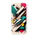 Apple İphone 7 Uyumlu Silikon Kılıf Renkli Geometrik Desenler