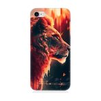 Apple İphone 7 Uyumlu Silikon Kılıf Sarı Kırmızı Asil Aslan