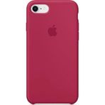 Apple iPhone 7/8 Kamelya (Camellia) Silikon Kılıf Kauçuk Arka Kapak Gül Kırmızısı