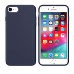 Apple iPhone 8 İçi Kadife Silikon Kılıf Lacivert