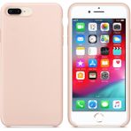 Apple iPhone 8 Plus Altı Açık Liquit Lansman Silikon Toz Pembe