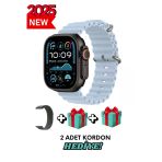 Apple İphone 8 Plus Uyumlu Akıllı Saat Watch Ultra2 49Mm Kordon Hediyeli - Son Versiyon