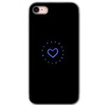 Apple iPhone SE 2020 Heart Strokes Baskılı Uyumlu Silikon Kılıf