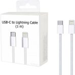 Apple iPhone Uyumlu Usb-C Lightning Hızlı Şarj Kablosu iPhone 11-12-13-14 Pro ve Max (Örgülü) Model - Beyaz