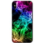 Apple iPhone X Smoke Colorful Baskılı Uyumlu Silikon Kılıf