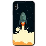 Apple iPhone X Space Smoke Baskılı Uyumlu Silikon Kılıf