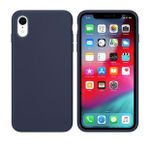 Apple iPhone XR İçi Kadife Silikon Kılıf Lacivert