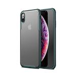 Apple iPhone XS Max 6.5 ile uyumlu Kılıf Mat Volks Case Koyu Yeşil