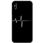 Apple iPhone XS Max Heart Rytm Baskılı Uyumlu Silikon Kılıf