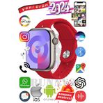 Apple iPhone XS Uyumlu Akıllı Saat Watch 9 Max+2024 45mm Kordon Hediyeli Amoled Ekran