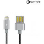 Apple Lightning Çelik Spiral Şarj Data Kablosu - Gümüş