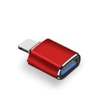Apple Lightning - USB Kamera Adaptörü, USB 3.0 OTG Kablosu, iPhone/iPad için Kart Okuyucu, USB Flash Sürücü, U Disk, Klavye, Fare, Hub, MIDI, Tak ve Çalıştır (KIRMIZI)