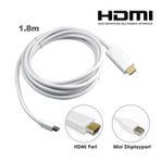 Apple Macbook Mini Displayport (Thunderbolt) to HDMI Kablo 1.8m