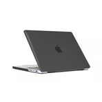 Apple Macbook Pro 13.3inç 2022 M2 A2338 ile uyumlu Kılıf Kristal Ön Arka Şeffaf Kapak Siyah