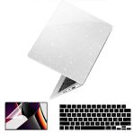 Apple Macbook Pro 13 Inc 2020-2021 İle Uyumlu Simli Parlak Kılıf A2338 A1706 A1708 A1989 A2289 A2251 Set3
