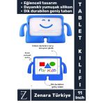 Apple Samsung Uyumlu Geniş Tabanlı Yumuşak Tutacaklı Tam Koruma Silikon Çocuk Tablet Kılıfı 11 Inch