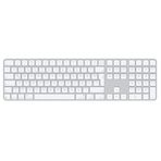 Apple Touch ID özellikli ve Sayısal Tuş Takımlı Magic Keyboard: Bluetooth, şarj edilebilir. Apple çipe sahip Mac bilgisayarlarla çalışır; Türkçe Q Klavye, Beyaz tuşlar (USB-C)