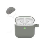 Apple Uyumlu AirPods 3 Koruyucu Kılıf - Silikon Kulaklık Koruma Kılıfı renk-gri