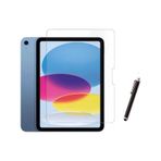 Apple Uyumlu iPad 10. Nesil A16 109 İnç Tablet Kılıfı Cam Kalem Set Kapaklı Kılıf siyah