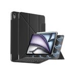 Apple Uyumlu iPad 11.nesil A16 11inç/10.nesil 10.9inç Ultra İnce Klavyeli Kılıf Mıknatıslı Manyetik Kilitlenen Kapak siyah