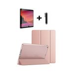 Apple Uyumlu iPad 8. Ve 9. Nesil 10.2 Inç Tablet Kılıfı Ekran Koruyucu Dokunmatik Kalem Seti Kılıf rose-gold