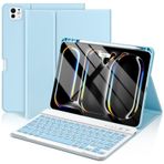 Apple Uyumlu iPad Pro 11 M4 / M5 Türkçe Karakterli Bluetooth Özellikli Kalemlikli Klavyeli Detachable Kılıf