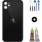 Apple Uyumlu iPhone 11 Arka Pil Batarya Kapak Siyah + Montaj Seti