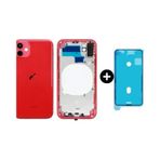 Apple Uyumlu iPhone 11 Boş Kasa Kırmızı + Sıvı Ve Toz Bandı
