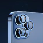 Apple Uyumlu iPhone 12 Pro Kamera Lens Koruyucu 3'lü Set Safir Çizilmez. Mavi
