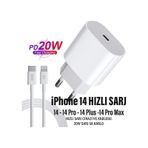 Apple Uyumlu iPhone 14 Şarj Aleti Ve Kablosu 20w Hızlı Pd Cihazı Pro Plus Max