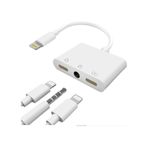 Apple Uyumlu iPhone 8 9 X 11 12 Lightning 3.5Mm Kulaklık Şarj Çoklayıcı 4756P