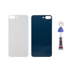 Apple Uyumlu iPhone 8 Plus Beyaz Arka Kapak Batarya Kapağı Pil Kapağı Yapışkan Ve Sökme Aparatıyla Beraber Full Set Beyaz