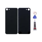 Apple Uyumlu iPhone Se 2020 Siyah Arka Kapak Batarya Kapağı Pil Kapağı Yapışkan Ve Sökme Aparatıyla Beraber Full Set Siyah