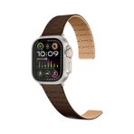 Apple Uyumlu Watch Ultra 49mm Ardx Krd-111 Çizgili Desenli Silikon Kordon-kahverengi
