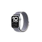 Apple Watch 10 42mm - 38/40/41mm Kordon 2023 Point Hasır Kordon Strap Kayış 2/3/4/5/6/se/7/8/9 Gri-Mavi