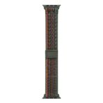 Apple Watch 10 42mm - 38/40/41mm Kordon 2023 Point Hasır Kordon Strap Kayış 2/3/4/5/6/se/7/8/9 Koyu Yeşil