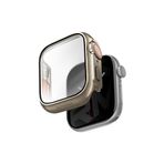 Apple Watch 10 46mm ile Uyumlu Skinarma Gado Pro Dijital Taç Korumalı Kasa ve Ekran Koruyucu (Titanyum)