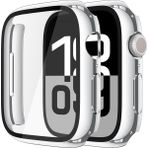 Apple Watch 10 46MM Uyumlu Sert Pc Kasa ve Ekran Koruyucu Kılıf - Gümüş