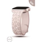 Apple Watch 10 46MM-WATCH2/3/4/5/6/SE/7/8/9(42-44-45-49)MM Kordon Leoline 42 Desen Yumuşak Silikon - Kum Pembe - 42-44-45-49MM