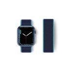 Apple Watch 38Mm Hasırlı Cırtcırtlı Kordon (Saat Değildir) - Mavi-Lacivert