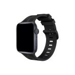Apple Watch 38Mm Kr408 Çizgili Silikon Kordon (Saat Değildir) - Siyah