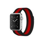 Apple Watch 38Mm Metal Mıknatıslı Kordon (Saat Değildir) - Siyah-Kırmızı